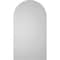Ekena Millwork Round Top Surface Mount PVC Gable Vent: Non-Functional, w/ 3-1/2"W x 1"P Standard Frame, 20"W x 36"H GVPRT20X3601SN - alternate 5